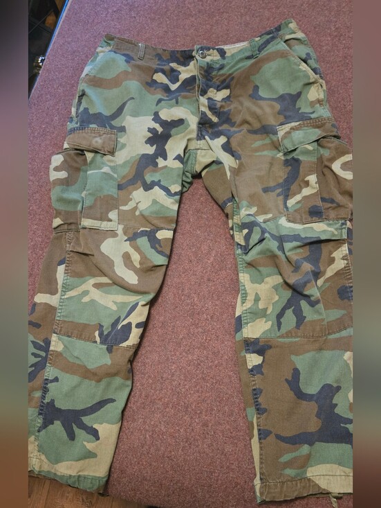 Other - Vintage Military Woodland Camouflage BDU Carrgo Pants Size 36x28 1980s